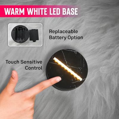 3D Illusion BTS K-POP Night Lamp with Warm White Light Birthday Return Gift for Kids Best Gift for BTS Army Fan